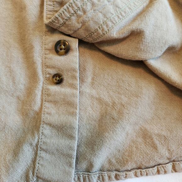 Carhartt S Loose Fit 104369-256 Tan Chambray Work Shirt 100% Cotton Short Sleeve - Picture 8 of 11